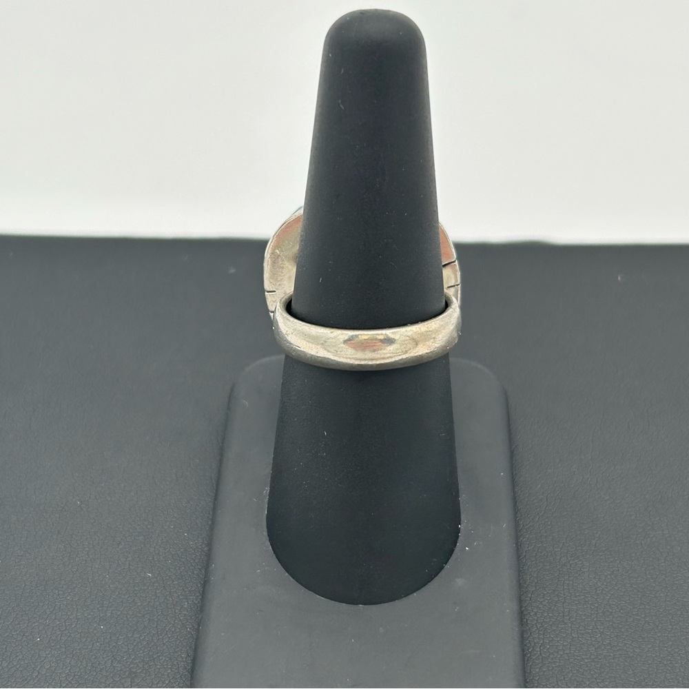 Sterling Silver Light Blue Druzy Stone Ring - Picture 2 of 5